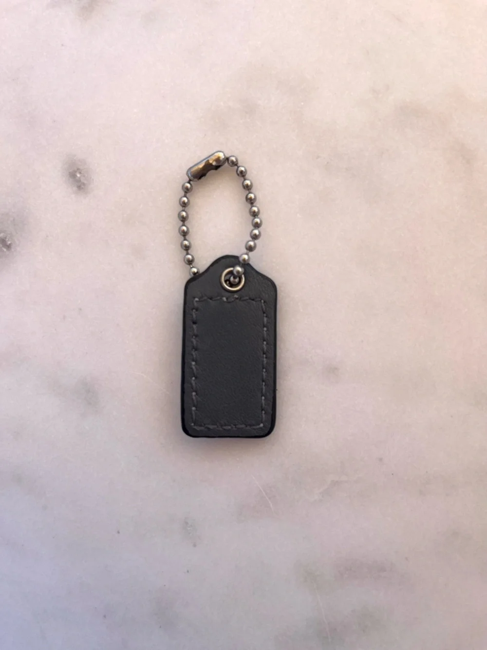 COACH Vintage Mini Patent Leather Hang Tag, Gray